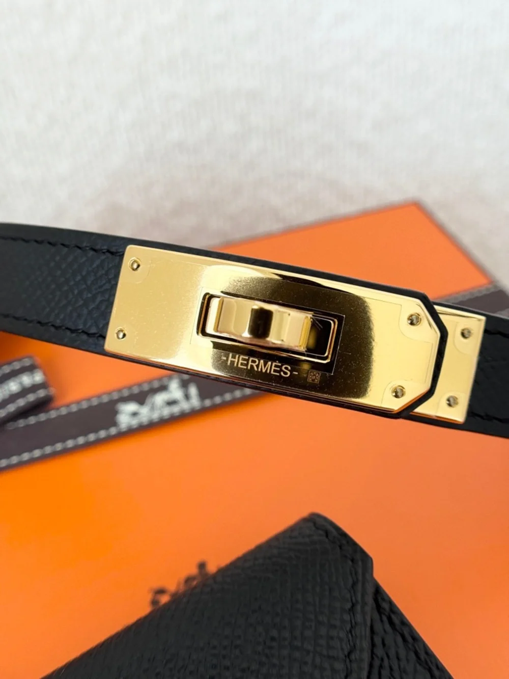 ✨NEW✨Hermes 2024 Epsom Kelly Pocket 18 Belt - Noir / GHW - Picture 5 of 16